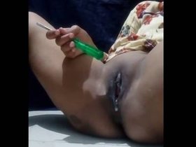 Indian wife pleasuring herself to orgasm