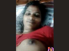 Indian aunty reveals her breasts and vagina