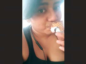 Aroused Indian wife self-pleasuring