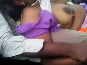 Indian homemaker has fun in vehicle