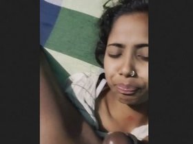 Indian girl performs oral sex