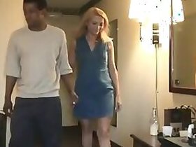 Interracial horny BBC Creampie blonde