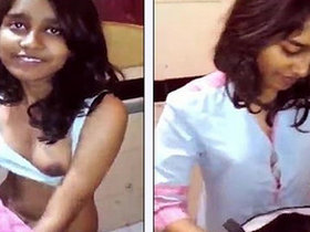 American college girl gets dressed after intimate encounter with boyfriend