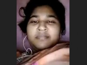 A village beauty pleases herself in the moonlight