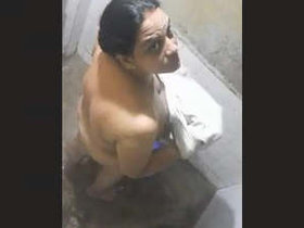 Secretly recorded video of bhabi's bathing routine