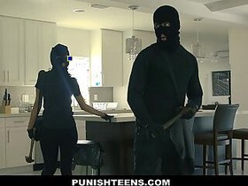PunishTeens - Big Ass Thief Handcuffed and Fucked