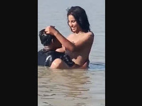 Young couple's adventurous sexual encounter by the river