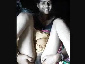 A village girl from India reveals her intimate parts in the middle of the night