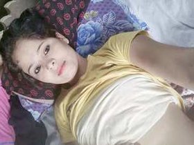 Adorable Indian girl pleasuring herself