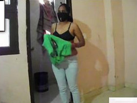 Indian escort Dipika gets intimate in the restroom