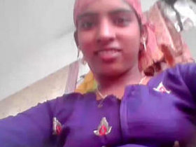 Indian sister rubbing her large vagina with her hand