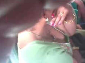 Desi aunty reveals her breasts on a train