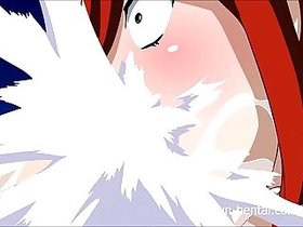 Fairy Tail XXX parody - Erza gives a dream blowjob