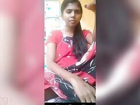 Unwary Desi lifts her sari slightly to expose her shaved pussy in a solo XXX show