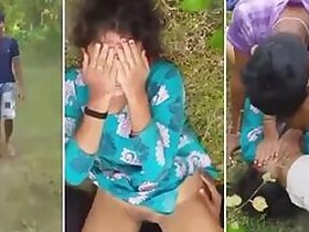 A hillbilly schoolgirl was caught by three guys and they made her fuck hard in the anus. Desi mms.