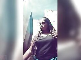 Desi XXX sexy girl shows off her huge tits and hairy teenage pussy