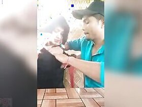 Wife Desi kisses and hugs her husband in an MMC video for an XXX audience