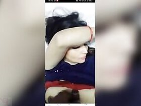 Sleepy Desi XXX girl jerking off her dick with beautiful tits MMC