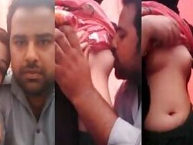 Rustic XXX boobs filmed and licked by an elderly Desi man