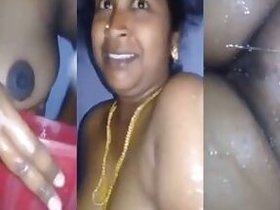 Lush-breasted lady in a nude bath Bengali nude MMC film