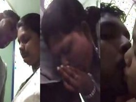 South Indian beauty sucks her lover's cock