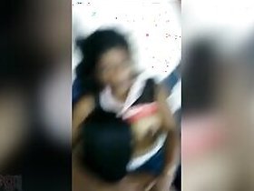 Desi Indian girl has sex with a masked man in front of the camera in XXX video