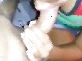 Pretty Indian girl gives a blowjob and quick crawl sex