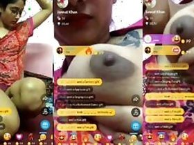 Tattooed sexy college student shows off her beautiful boobs on live camera XXX