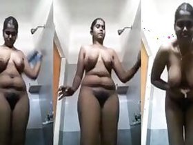 Wife with curly vagina Desi shows her nudity on live camera