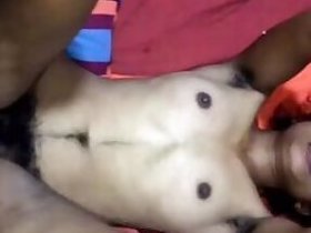 Indian girl getting fucked with small tits, getting her hairy teenage pussy and getting fucked MMS