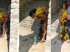 Indian Bhabhi illicit sex in the open air