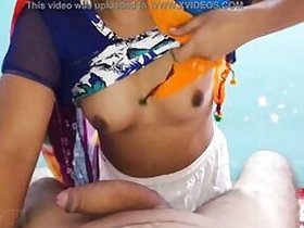 Indian milf masturbates with firm XXX ass drilled by Desi's boyfriend after a hot blowjob