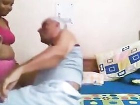 Desi Hout elderly maid sucks her landlord's big cock