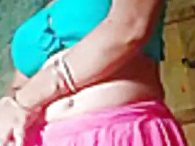 Desi Auntie in a Skirt Undressing