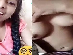 Bangladeshi pretty black girl with naked tits