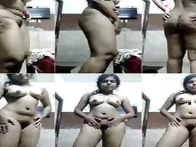 Charming chubby girl with big tits and pussy live on the show