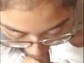 Horny slutty girl sucking cock