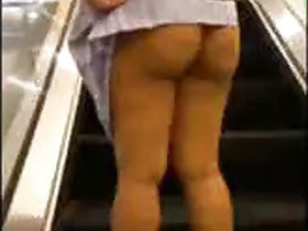 Hot saucy wife shows her ass at the mall and on the highway