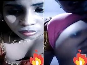 Tamil Girl Shows Tits on Video Call