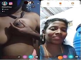 Tamil Bhabhi Shows Boobs Live on Webcam Show