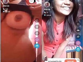 Cute Desi Girl shows her tits and ass at a tango show
