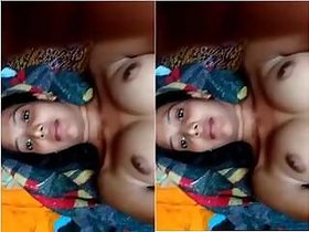 Pretty Full Rustic Girl Shows Tits and Pussy