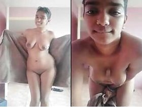 Horny Girl Shows Her Naked Body and Jerks Her Fingers Part 1