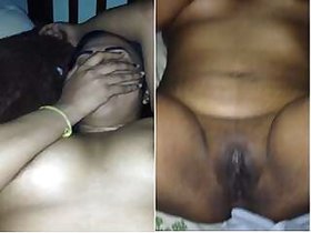 Desi Tamil Wife with Big Tits Grips Husband's Pussy