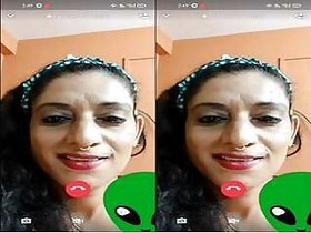 Horny Lankan Mama Shows Her Tits and Pussy On Video Call