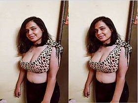 Sexy Girl Sanjana Shows Her Boobs On Video Call Part 4