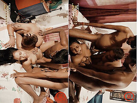 DESI Indian GIRL PRIOR TO SAT GANG MASTI, GROUP SEX FOUR