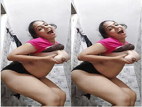 Hot Indian girl shows off her tits and part of her pussy