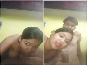 Desi Bhabhi Sucking Husband's Big Dick